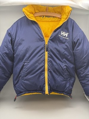 Helly Hansen Daunenjacke Herren S/XS Blau Gelb Vintage Winterjacke HH