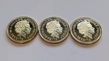 Three Gold plated Full sovereign Queen Elizabeth Head British coin 2015