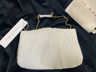 Loeffler Randall Brit Pearl Flat Pleated Clutch