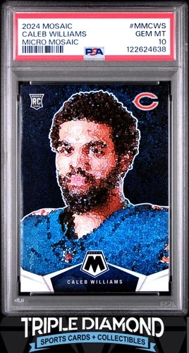 2024 Panini Mosaic Caleb Williams Micro Mosaic Rookie SP Case Hit PSA 10 FD158