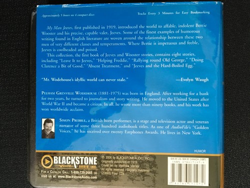 MY MAN JEEVES by P. G. Wodehouse Unabridged Book on CDs read by Simon Prebble - Picture 2 of 4