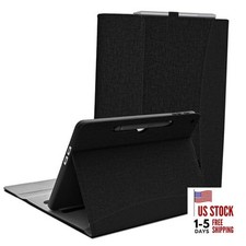 Case Fit Microsoft Surface Pro 12-Inch 1st Edition 2025, Multiple Angle Black