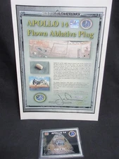 Apollo 14 Command Module Kitty Hawk Flown Ablative Plug Fragment w COA , Lot 13