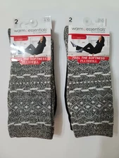 Warm Essentials Leg Layering Crew Socks 2 Packs Of 2.   Shoe Size 4-10 
