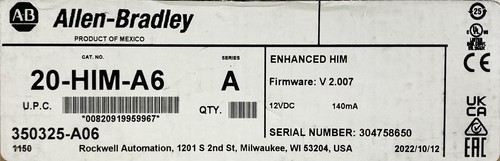 Allen Bradley 20-HIM-A6 PowerFlex HIM FW V 2.007 USA - Bild 2 von 3