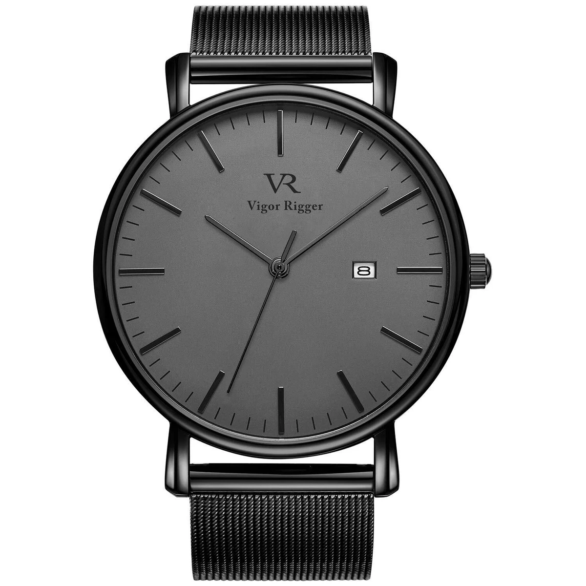 BUREI Orologi da uomo in acciaio inossidabile analogici al quarzo business casual alla moda minimalisti per uomo, Bracciale