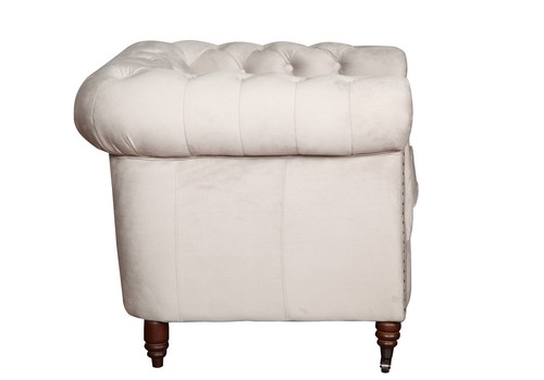 Chesterfield SET 3 2 Sitzer Sessel Hocker Schlafsofa Stoff Weiss Rollen FARBEN - Bild 16 von 50