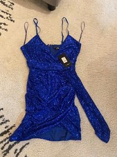 Fashion Nova Feel The Electricity Sequin Mini Dress D1C181B ROYAL (S)