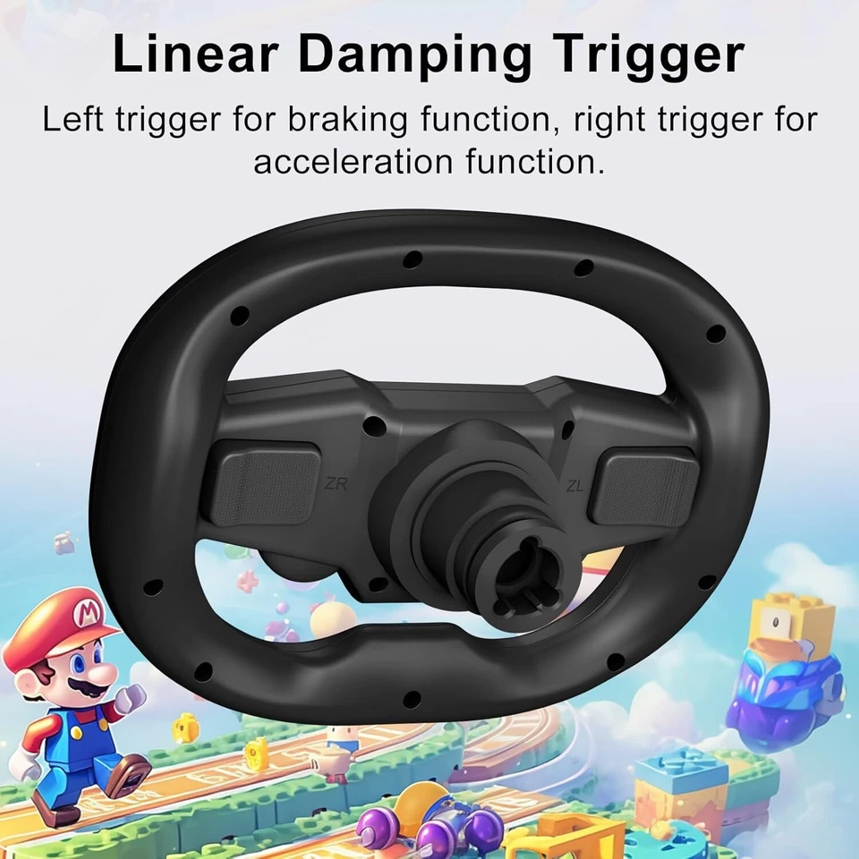 Dual-Vibration Gaming Rennrad mit Pedalen Profi Lenkrad für Switch/PC/PS4/PS3 - Bild 4 von 4