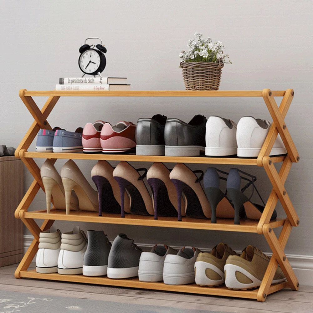 Wooden shoe rack designs for home deals