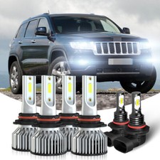 For Jeep Grand Cherokee 1999-2005 6x Led Headlight Bulbs Hilow Beam Fog Lights