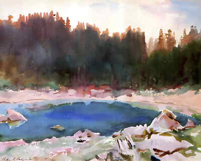 Lake in the Tyrol 1913 Painting by John Singer Sargent 8x10'' Art Print