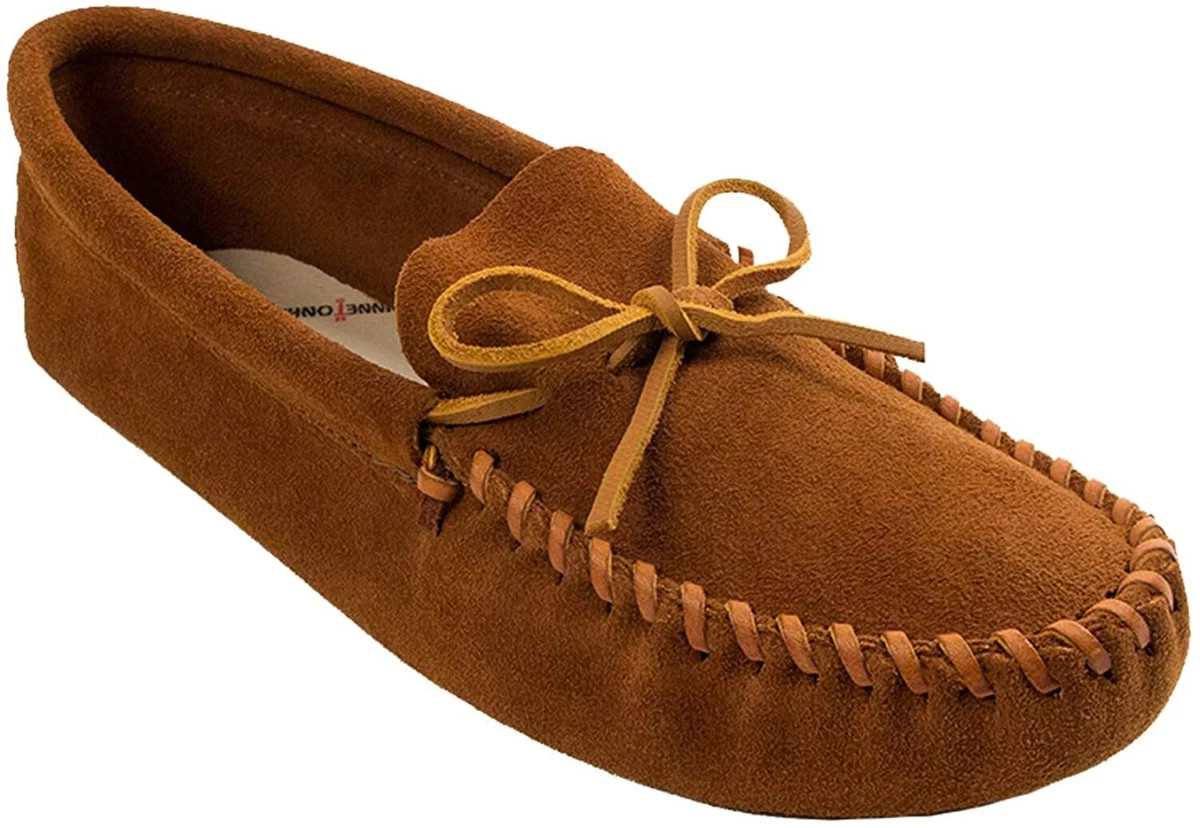 Minnetonka leather laced softsole sale