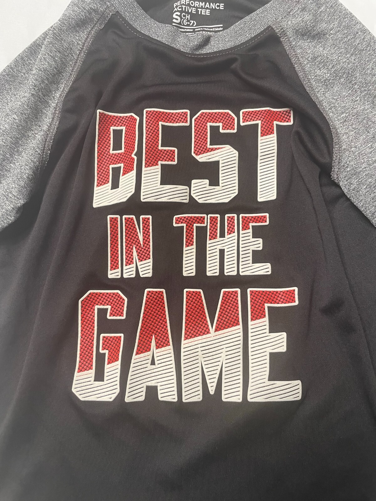 Athletic Performance Active Tee Black /Gray SZ S … - image 2