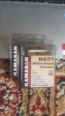 Kamasan B651 Wide Gape Feeder Haken - Größe 20 (3 Packungen)