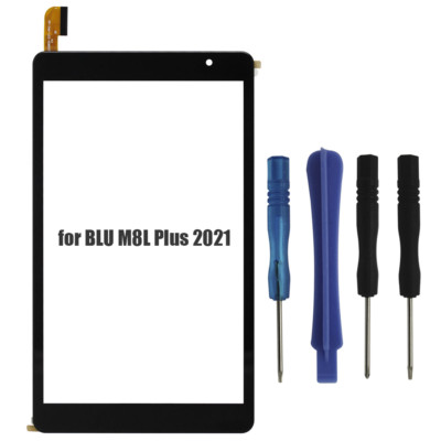 For BLU M8L Plus 2021 M0212UU Tablet - Digitizer Touch Screen Glass Panel 8 inch