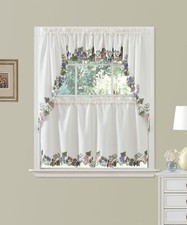 Madalynn Embroidered Kitchen Curtain Collection