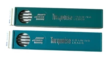 2 Boxes EAGLE Turquoise Drawing Leads 2375 HB Vintage ORIGINAL Eagle Pencil Co