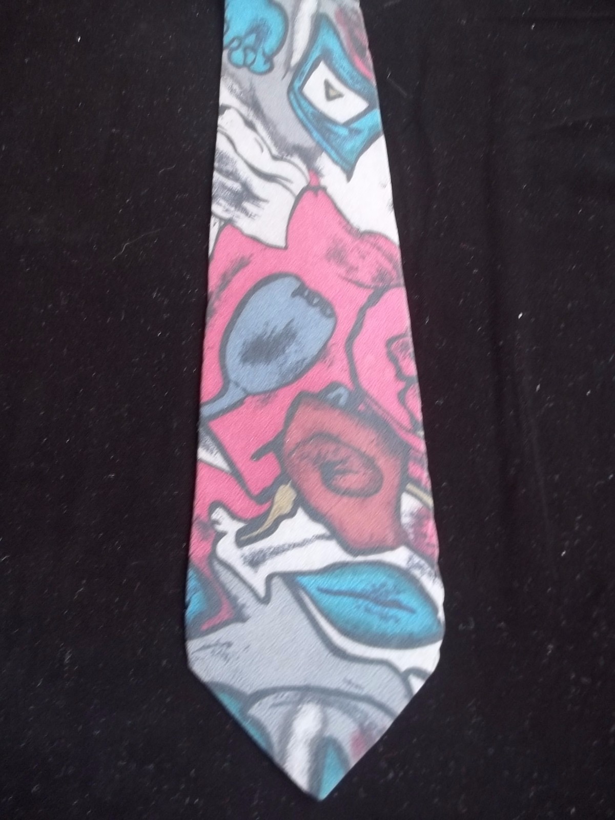 Steven Edwards Mens Neck Tie Red Pink Blue Gray Design TY13