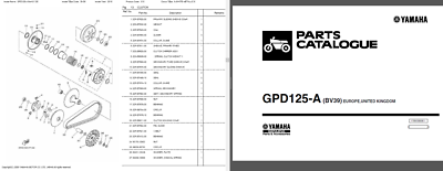 Yamaha GPD125-A NMAX 125 (2017-2020) SERVICE , Owner's & Parts