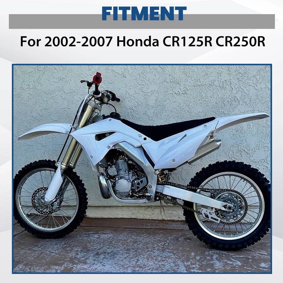 Kit de carrocería de carenado de plástico blanco Restyle para Honda CR125R CR250R 2002-2007 Foto 3 de 4