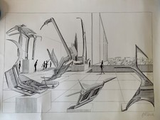 Seltene Lithographie Hans