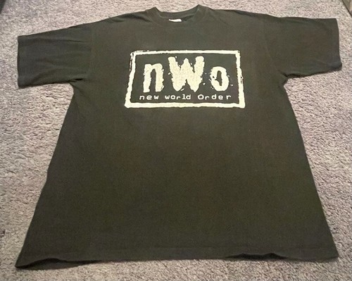 New World Order (NWO) T-America Mens Graphic T-Shirt Black Crew Neck Cotton XL