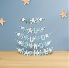 WUNSCHNAME BUCHSTABENKETTE  BABY BLAU PERSONA...