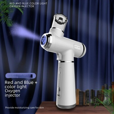 #ad High Pressure Nano Oxygen Injector Red Blue Light Tattoo Spray Face Humidifier $42.62