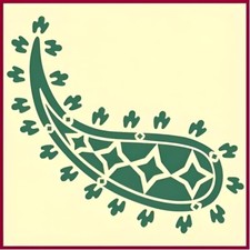 PAISLEY 2 STENCIL - WALL Reusable Laser Cut Mylar Template - The Artful Stencil