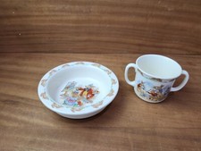 English Fine Bone China Bunnykins Royal Doulton Bowl And Cup Set