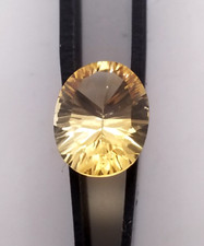 3.59ct VVS Brazil Oval Concave Natural Yellow Citrine Loose Gemstone