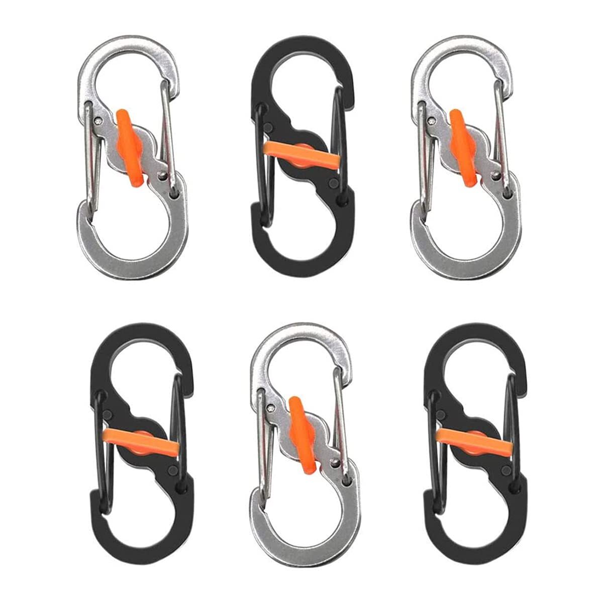 6st. S Karabiner 35mm Klein Edelstahl Karabiner Schlüsselanhänger Haken