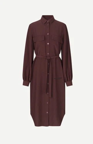 Samsoe Samsoe Camila Shirt Dress in Decadent Choco, Sz M, EUC