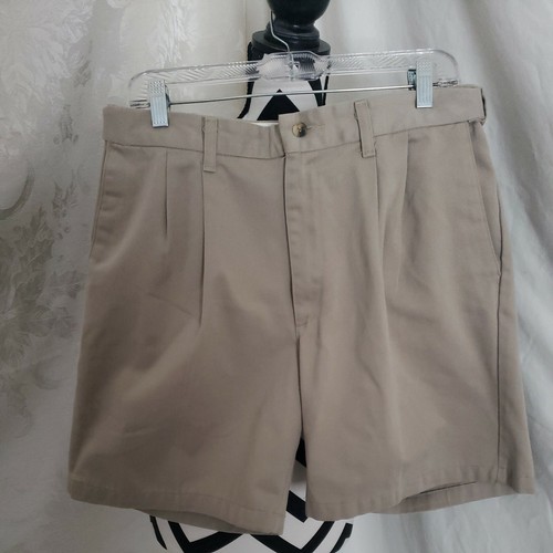 beige pleated front shorts 