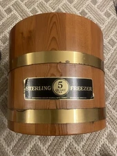 Sterling Richmond Cedar Works 5 Quart Ice Cream Freezer Maker Cedar Bucket Only