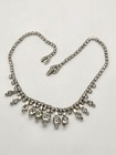 Pre-1955 Kramer Clear Rhinestone Necklace 14 in