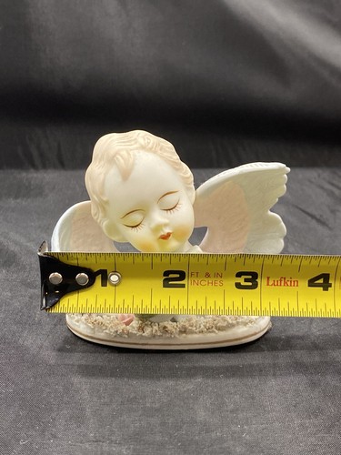 Angel Lefton Cherub Piano Head Bust Ceramic Porcelain Figurine Wings Japan - Picture 9 of 9
