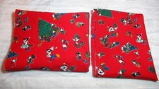 60" W 2 Pcs 21" 53" Disney Mickey Mouse Christmas Peter Pan Fabric red cotton