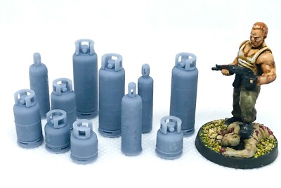 Moderne verschiedene Gas Sauerstoff Kanister Kunststoff Harz für 28-32mm (1/56) Gaming