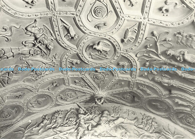 D163905 Lanhydrock. Detail der Gipsdecke in der langen Galerie. Larkfield