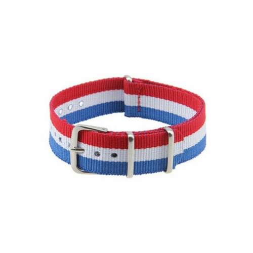 18 20 22 mm Bracelet de montre en Toile Sangles Nylon Bande Boucle Argent - Zdjęcie 23 z 23