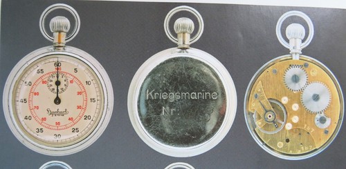 Hanhart orig. Stoppuhr Marine Artillerie WK 2 aus ca. 1935 seltenes Zifferblatt - Bild 8 von 9