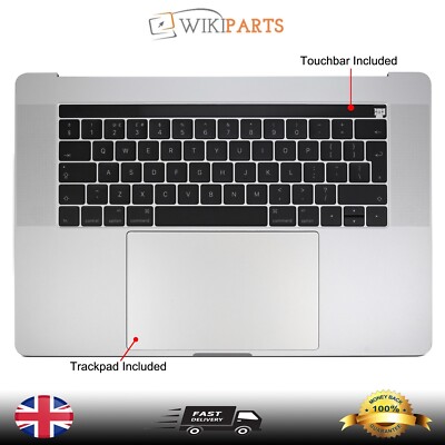 Apple MacBook Pro A1707 EMC 3072 3162 Handauflage UK Tastatur Touch Bar silber