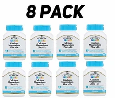 21st Century, Calcium Magnesium Zinc + D3, 8 PACK, 90 Tablets each (720 total)