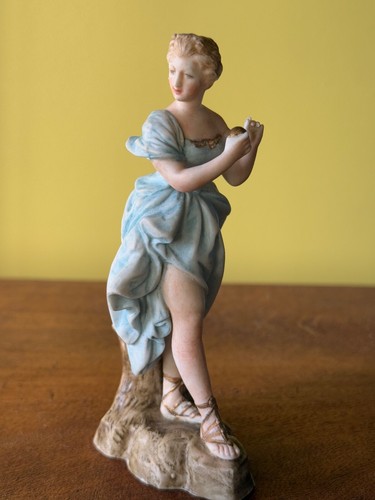Antique Porcelain Hand Painted Lady R.S.? Russian Figure F34 3142 Blue Mark - Picture 2 of 9