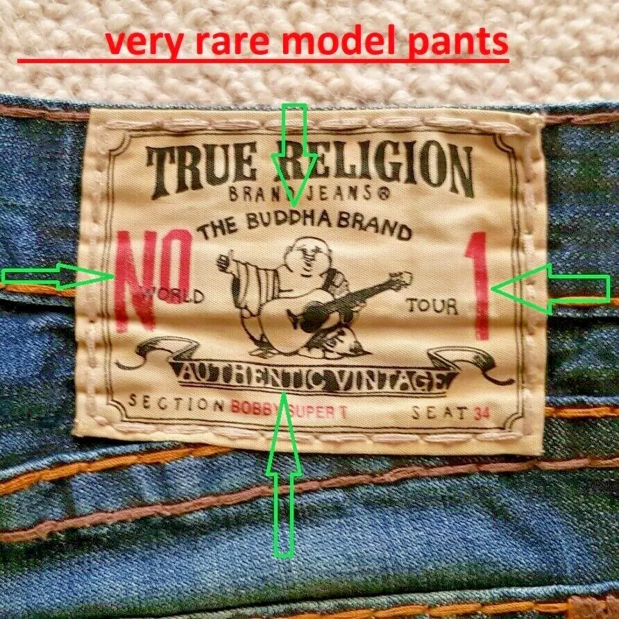 True Religion Jeans Section BOBBY Super T W 32 L 30 100% Authentic Made in USA