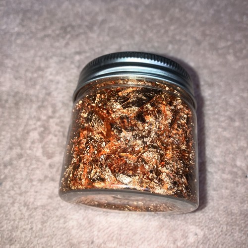 999 Copper FOIL LEAF FLAKES INVESTMENT LARGE BIG TUBE BOX JAR