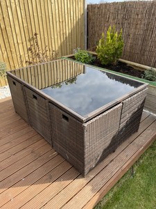 rattan cube garden furniture used | eBay