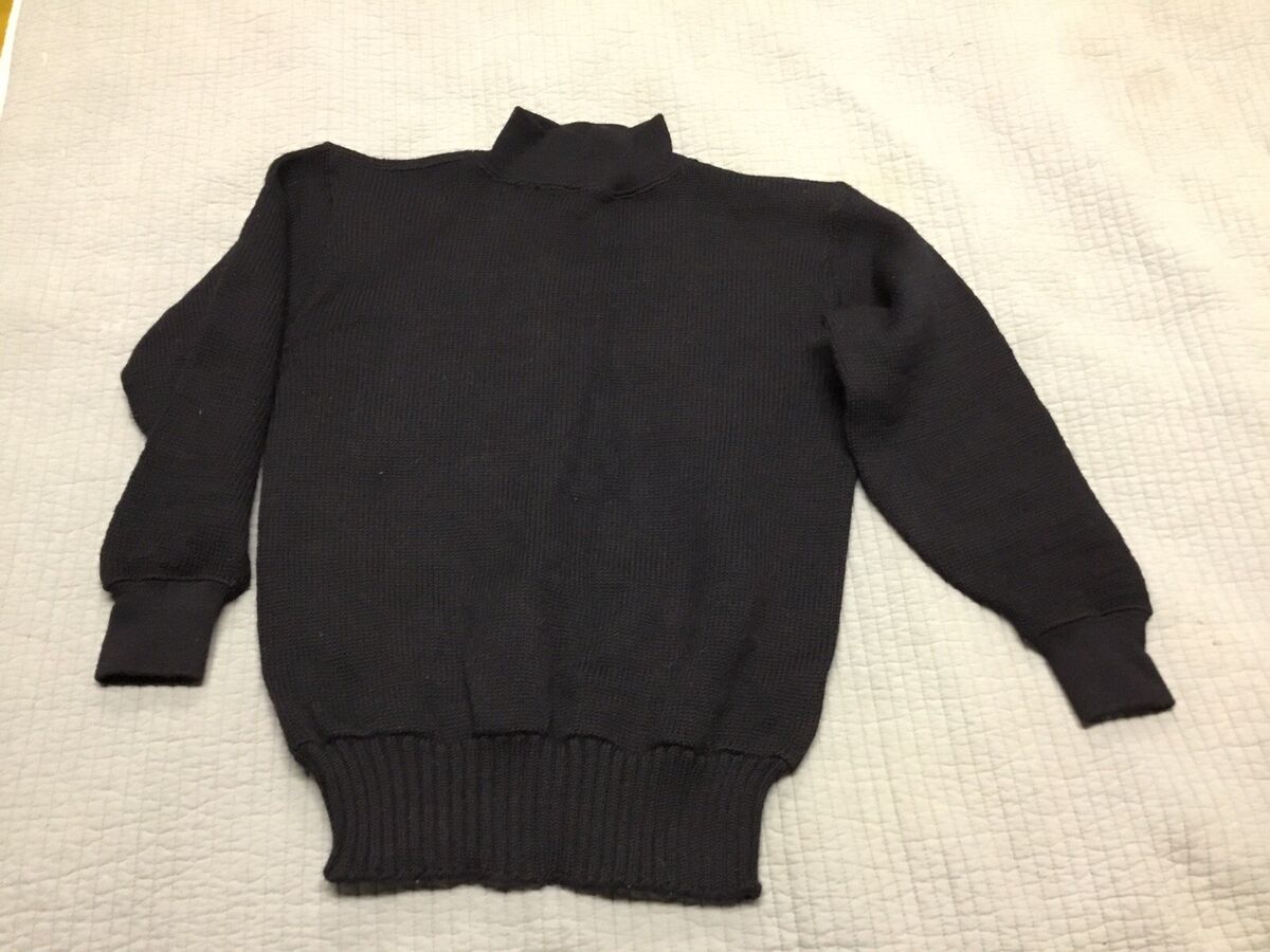 VINTAGE 1965 NAVY SAILOR ORIG ISSUE WOOL KNIT TURTLENECK VINTAGE 1965 NAVY SAILOR ORIG ISSUE WOOL KNIT TURTLENECK